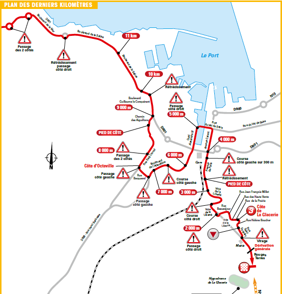 De slotkilometers van vandaag (Bron: Letour.fr)