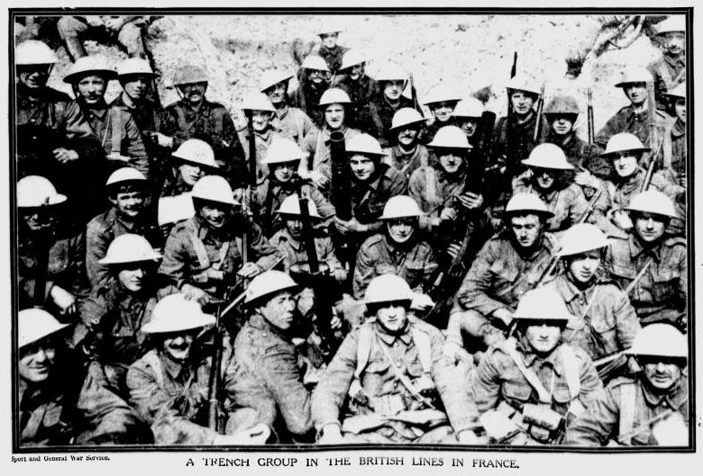 Britse troepen aan het Westfront (The Sydney Mail van 5 juli 1916)