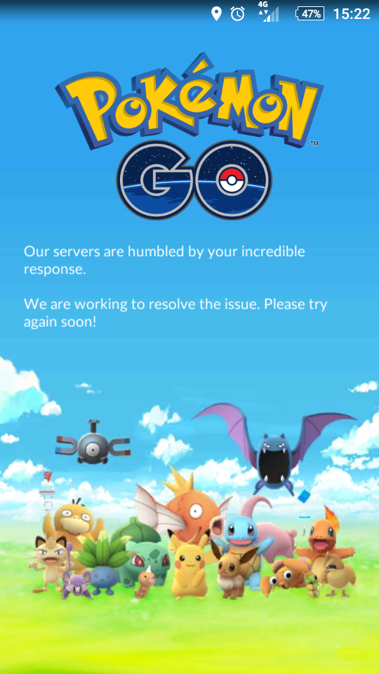 DJMO Pokemong Go servers down
