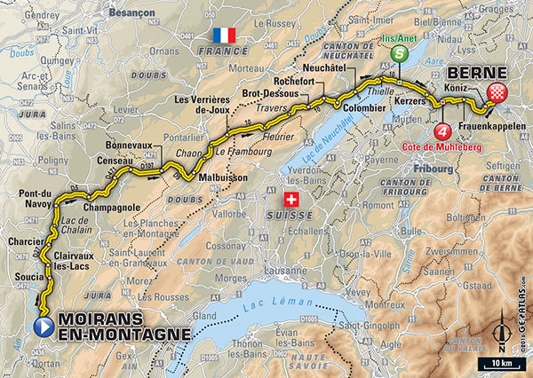 De route van vandaag (Bron: Letour.fr)