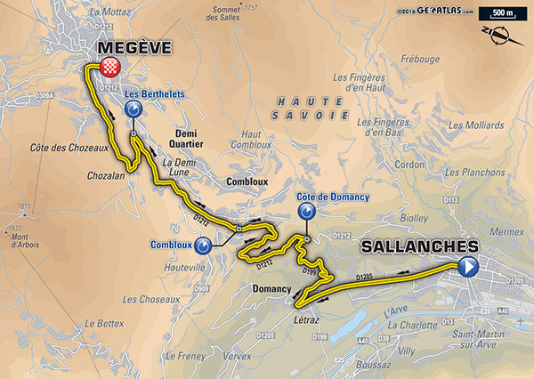 De route van vandaag (Bron: Letour.fr)