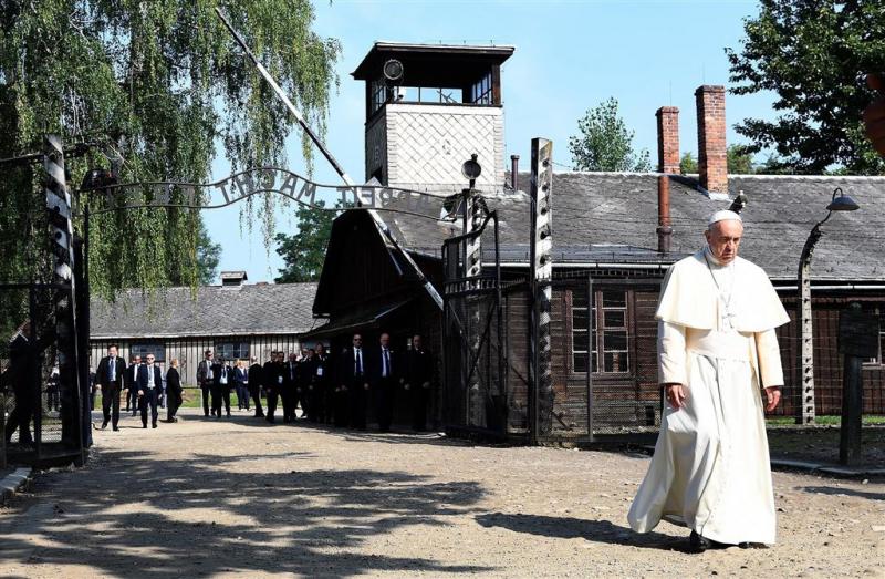 Paus Franciscus in Auschwitz
