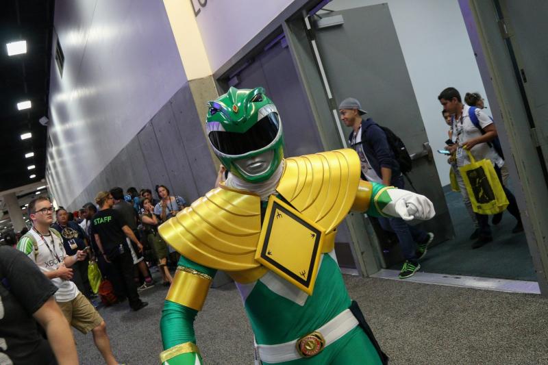Met de Power Ranger-film op komst, was de franchise natuurlijk ook goed vertegenwoordigd op Comic-Con. (Foto: Yuen Li)