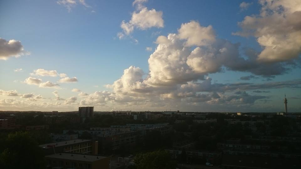 Wolken boven Haarlem (vorig jaar augustus)