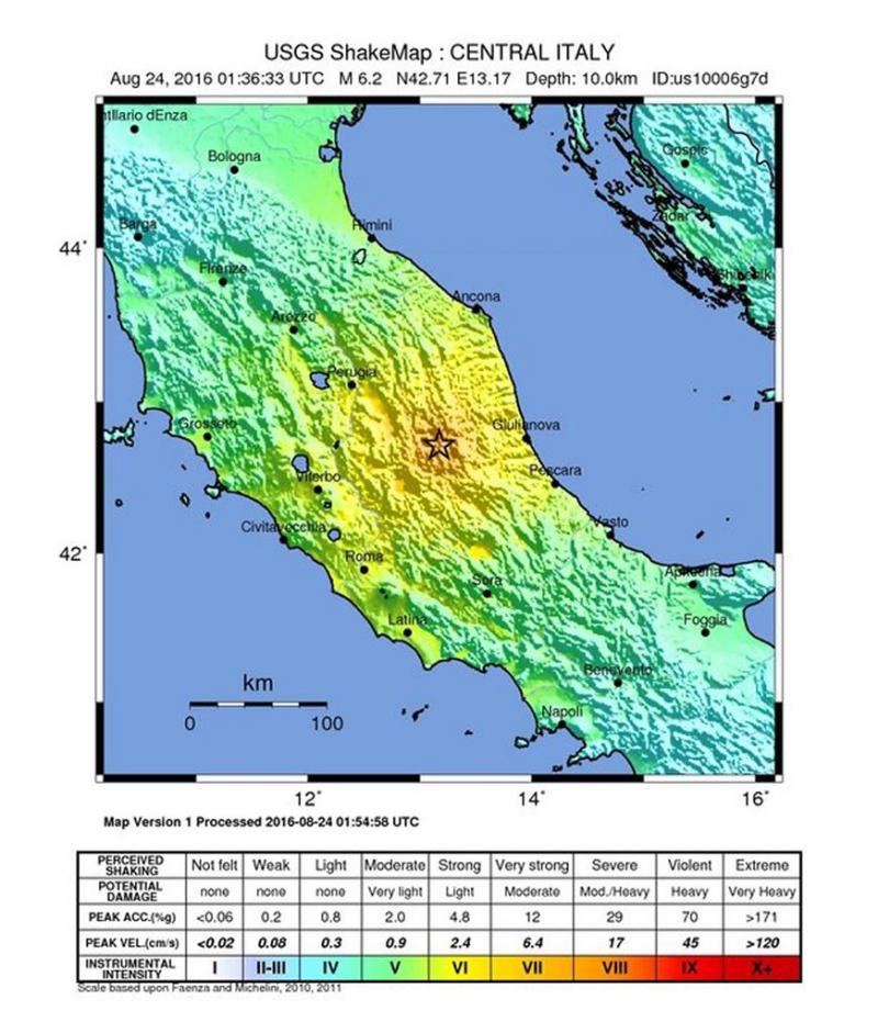 Doden door aardbeving Midden-Italië