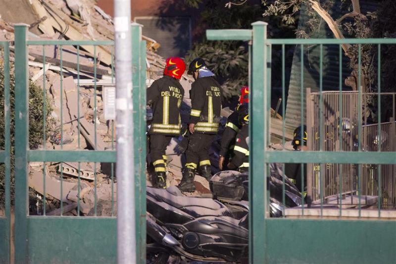 Wooncomplex van vier etages in Rome ingestort