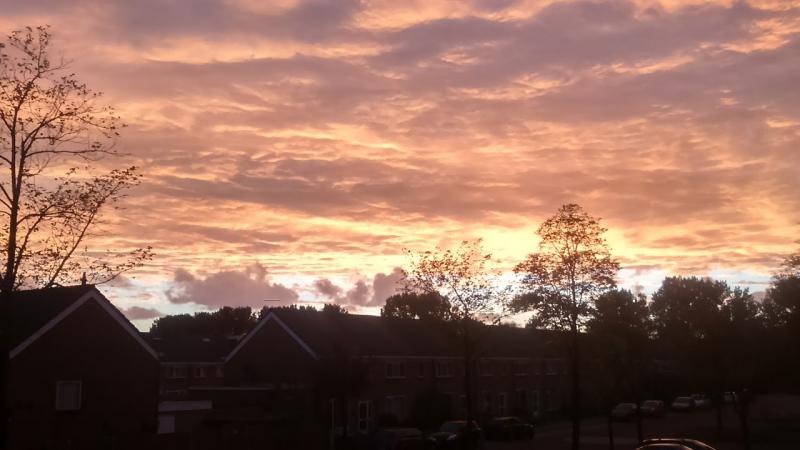 Prachtige zonsondergang in Alkmaar De Hoef (Foto: DJMO)