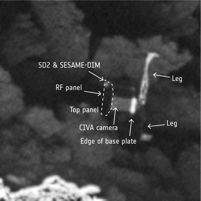 Close-up van Philae (foto: ESA)