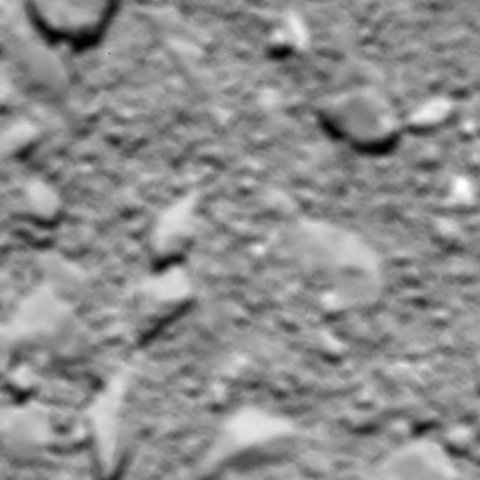 Laatste foto van Rosetta, van 51 meter hoogte (foto: ESA)