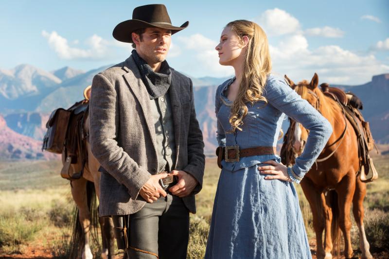 Westworld: James Marsden en Evan Rachel Wood (Foto: HBO)
