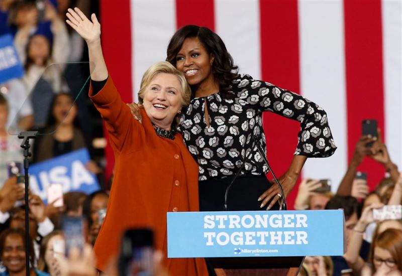 Michelle Obama voert campagne met Clinton