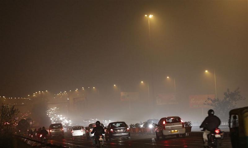 Dikke smog in New Delhi na Diwali