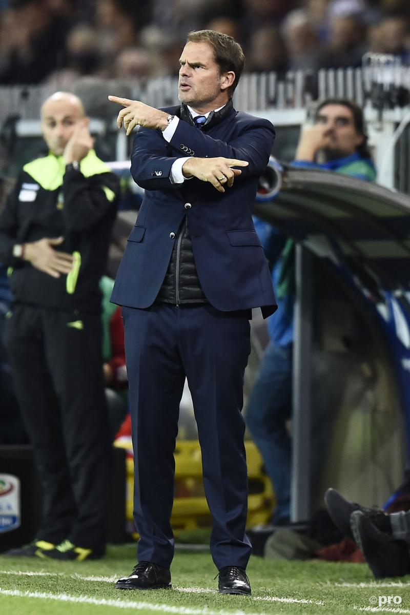 Frank de Boer probeerde in zijn laatste wedstrijd bij Internazionale iets duidelijk te maken, maar wat? (Pro Shots / Insidefoto) 