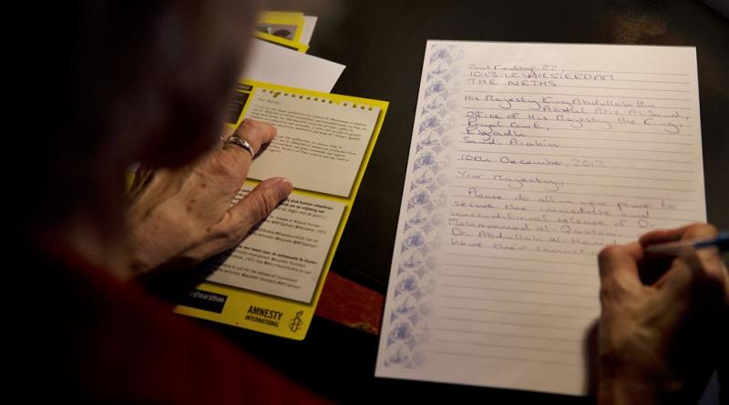Al 60.000 brieven in schrijfmarathon Amnesty