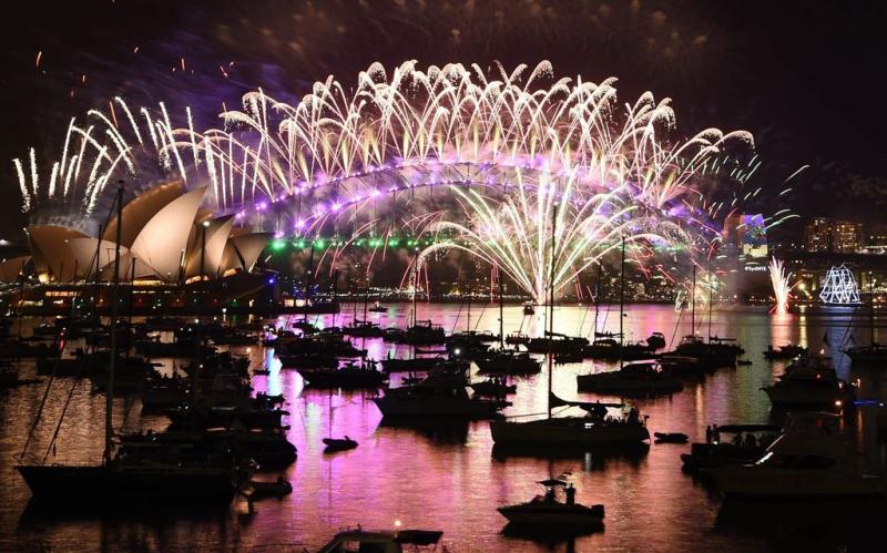 1,5 miljoen mensen Sydney luiden Nieuwjaar in