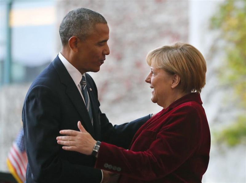 Obama neemt afscheid van Merkel