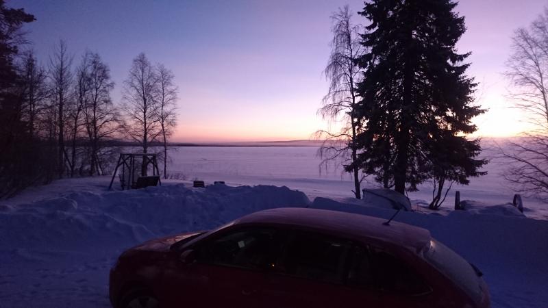 Paulus-de-crosskabouter is nu in Rovaniemi, Finland. Het was daar 14 graden onder 0.