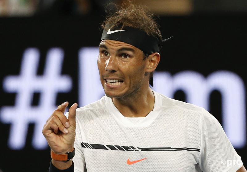 Rafael Nadal probeert ons iets duidelijk te maken tijdens de Australian Open, maar wat? (Pro Shots / Action Images)