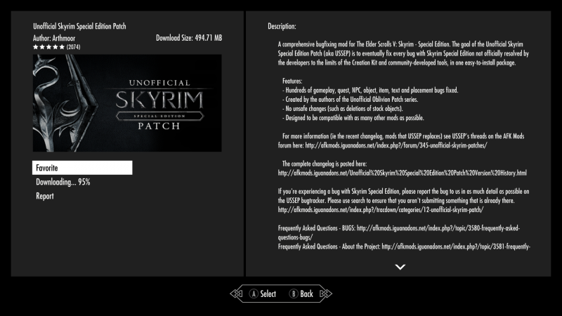 Unofficial Skyrim SE patch (Xbox One)