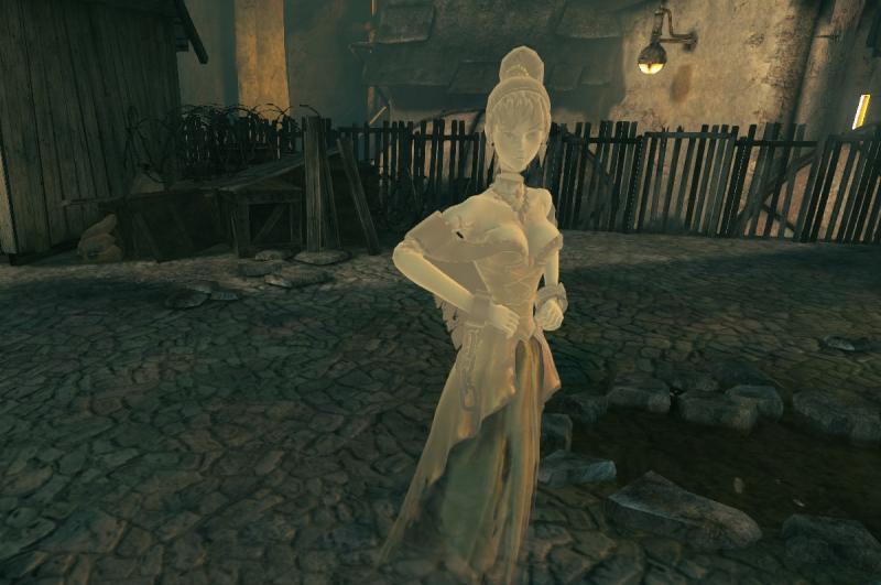 Lady Katarina met haar zwevende hoofd