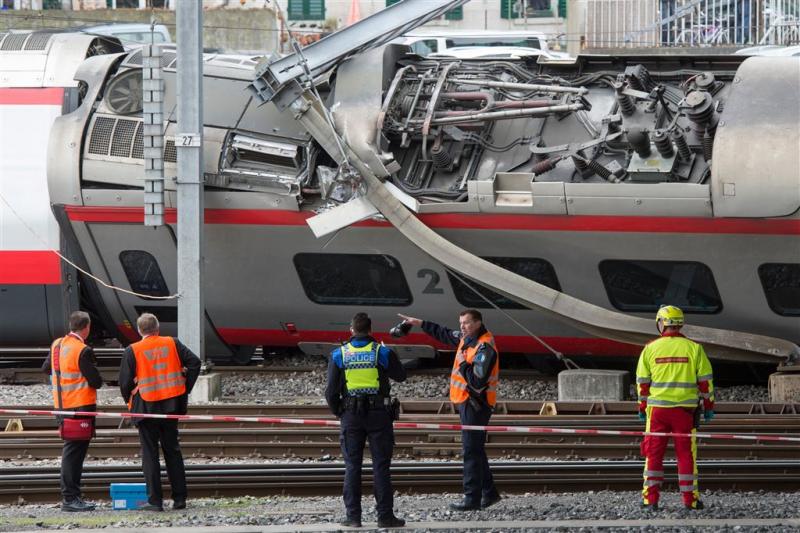 Gewonden bij ontsporing trein in Zwitserland