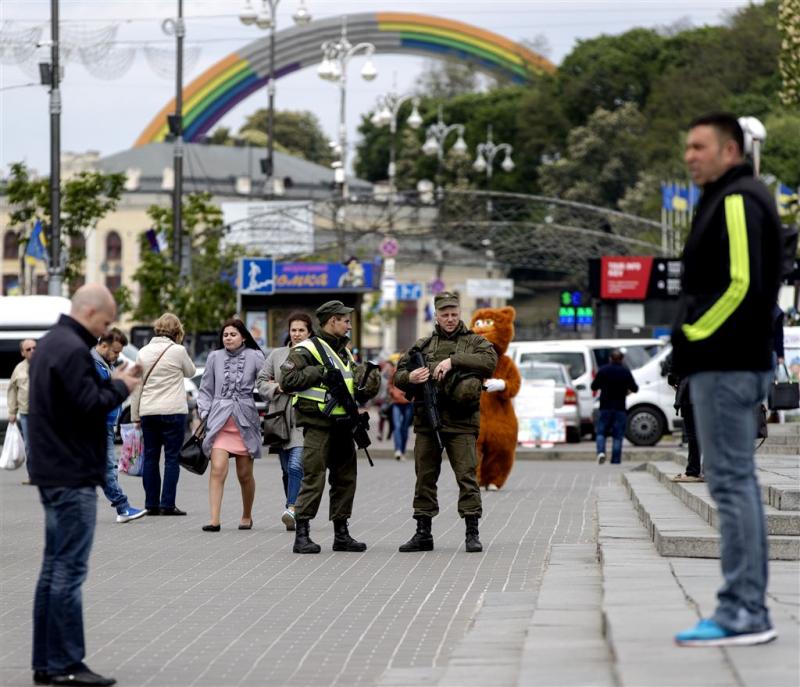 Indrukwekkende veiligheidsmaatregelen in Kiev