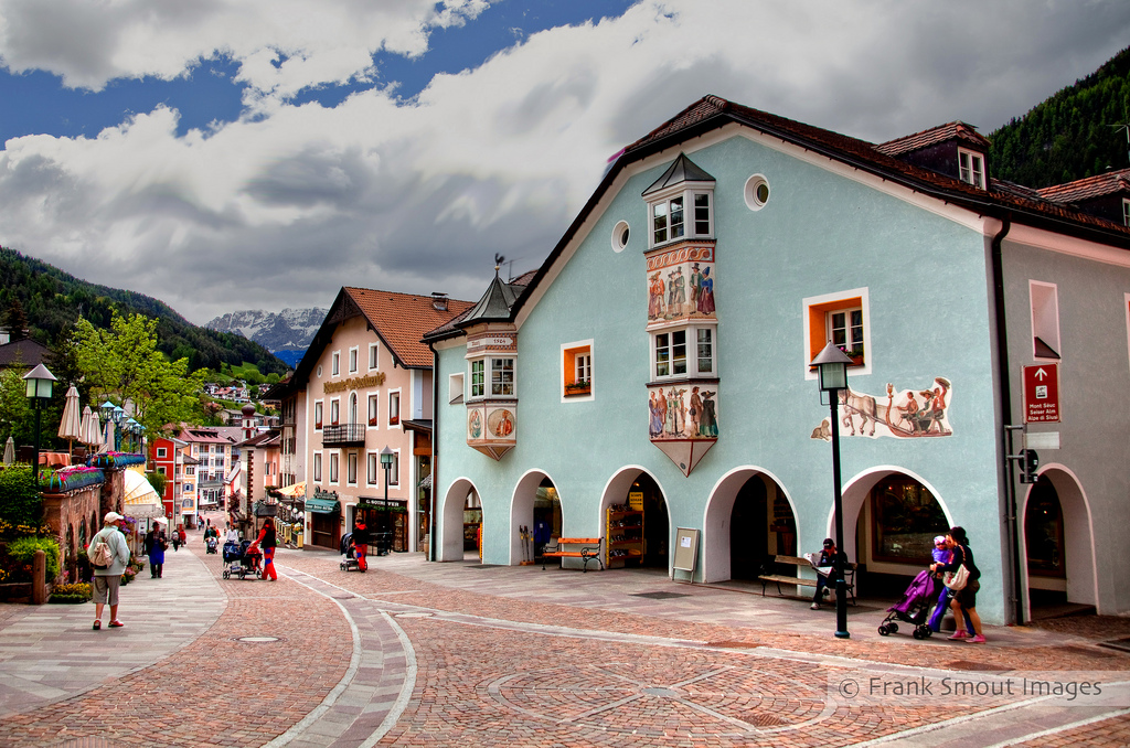 Het pittoreske centrum van Ortisei/St.Ulrich (Foto: Panoramio)