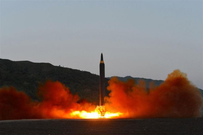 Kim Jong-un aanwezig bij rakettest