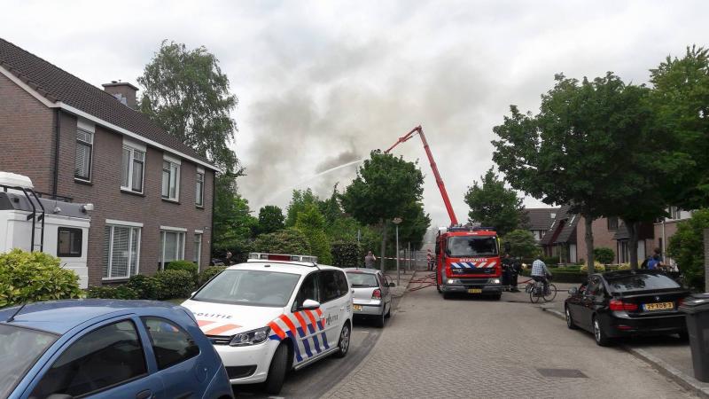 Brand in school aan Mainelaan (Eindhoven) (Foto: Webhawk)