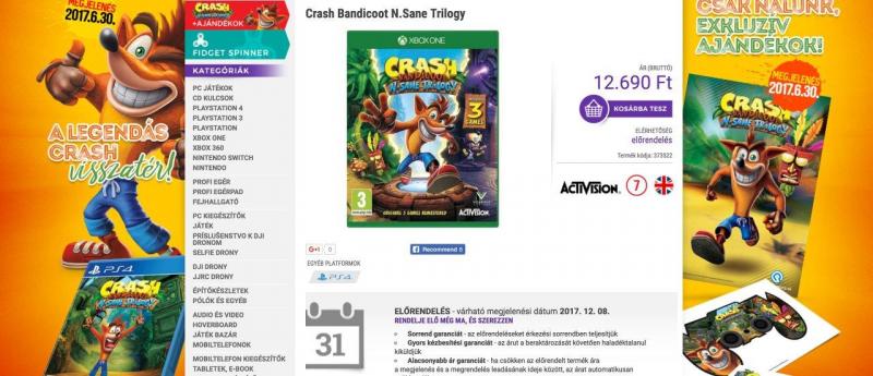 Crash op Xbox One