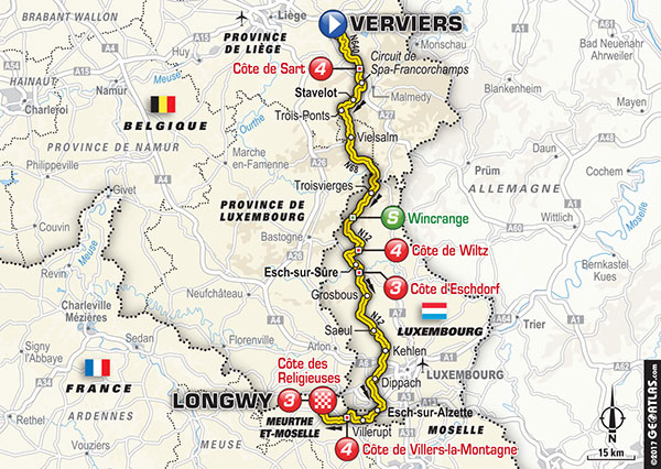 De route van vandaag (Bron: Letour.fr)