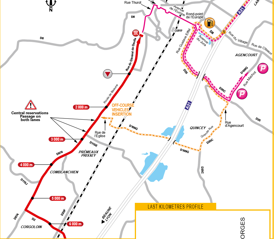 De slotkilometers van vandaag (Bron: Letour.fr) De slotkilometers van vandaag (Bron: Letour.fr)