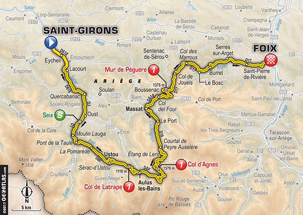 De route van vandaag (Bron: Letour.fr)