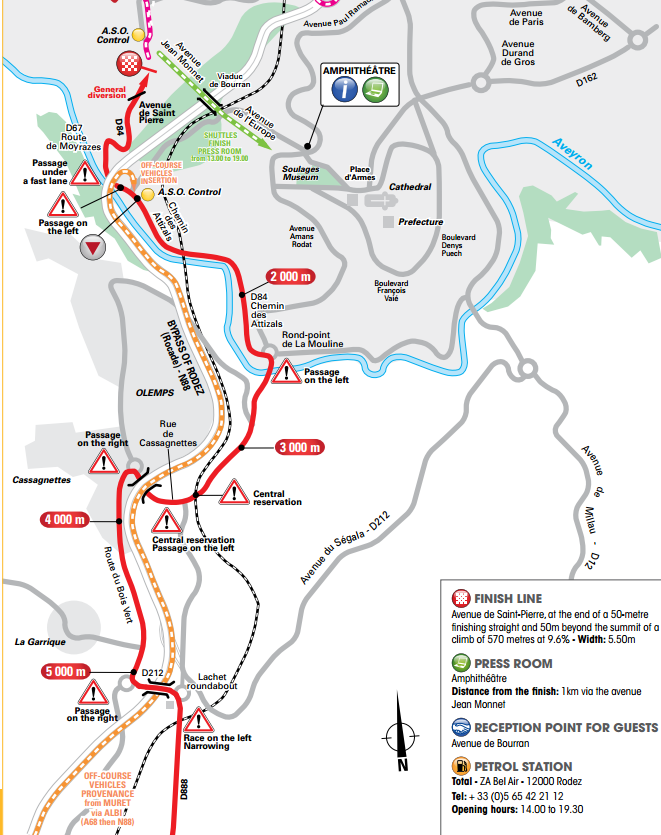 De slotkilometers van vandaag (Bron: Letour.fr)