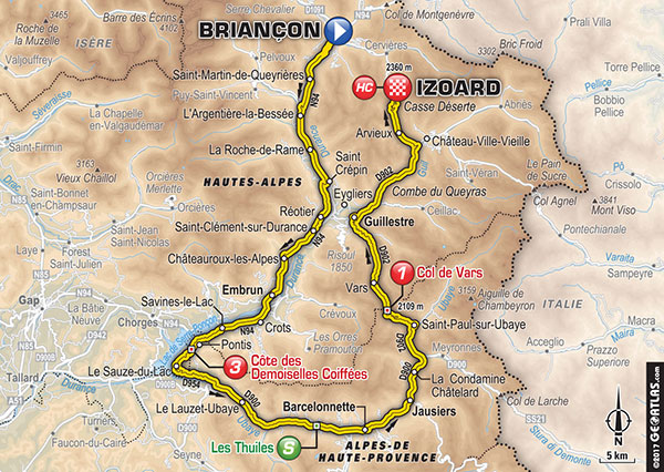 De route van vandaag (Bron: Letour.fr)