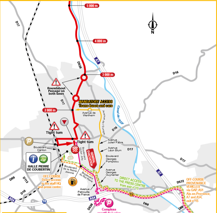 De slotkilometers van vandaag (Bron: Letour.fr)