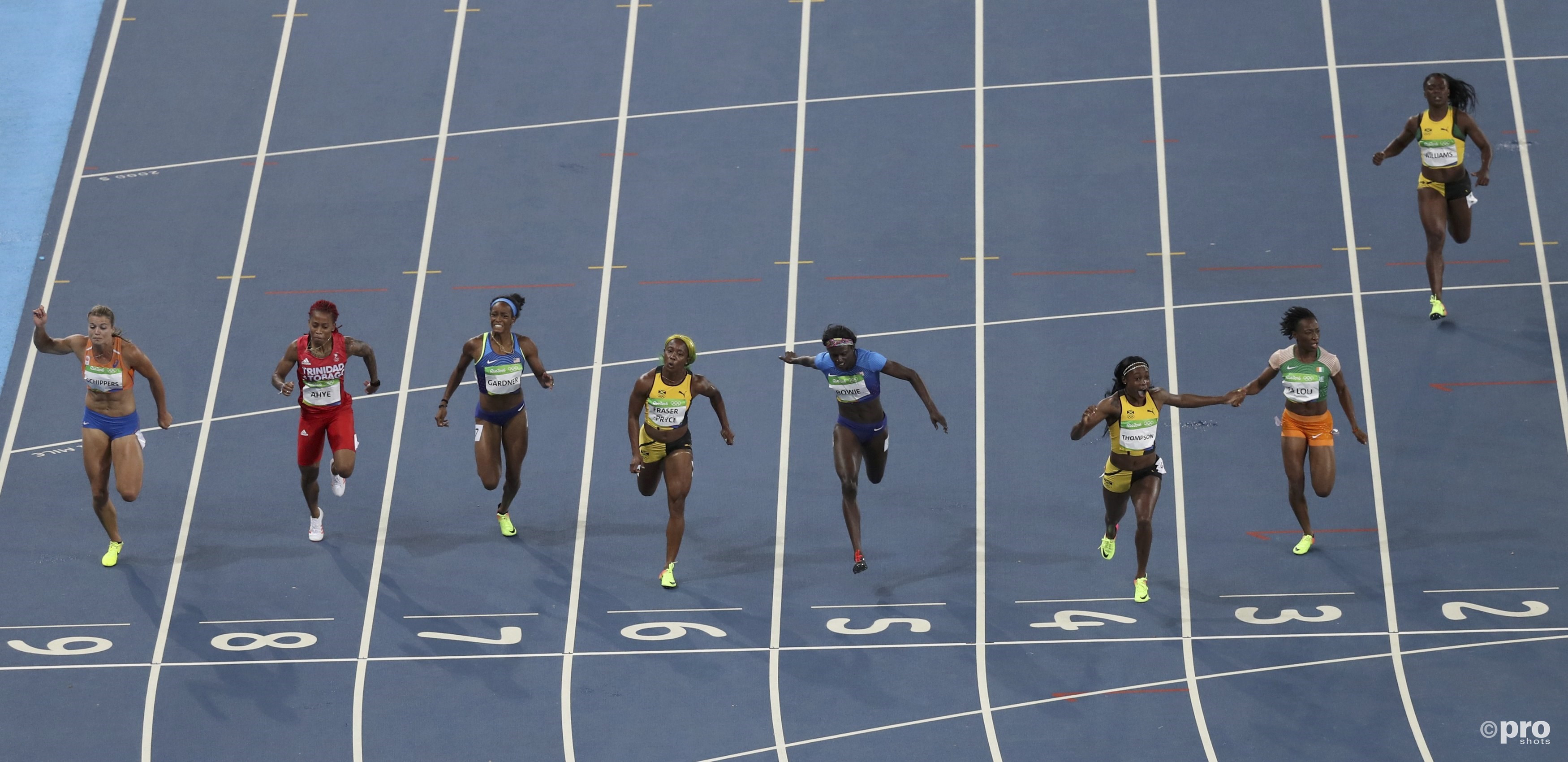 De finale van de olympische 100 meter van vorig jaar (Pro Shots/Action Images)