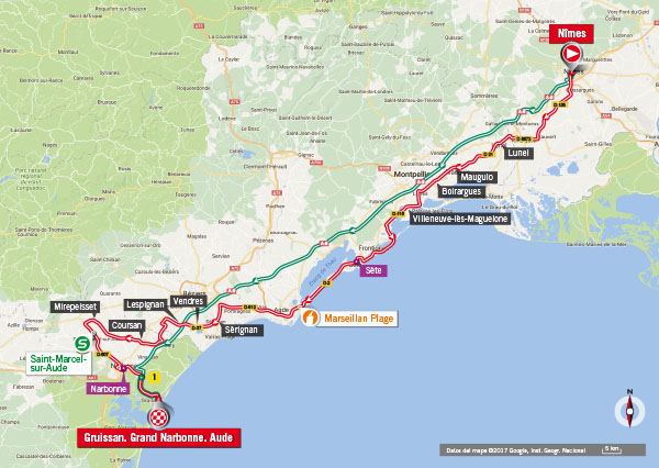 De route van vandaag (Bron: Letour.fr)