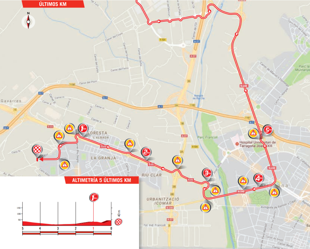 De slotkilometers van vandaag (Bron: Letour.fr)