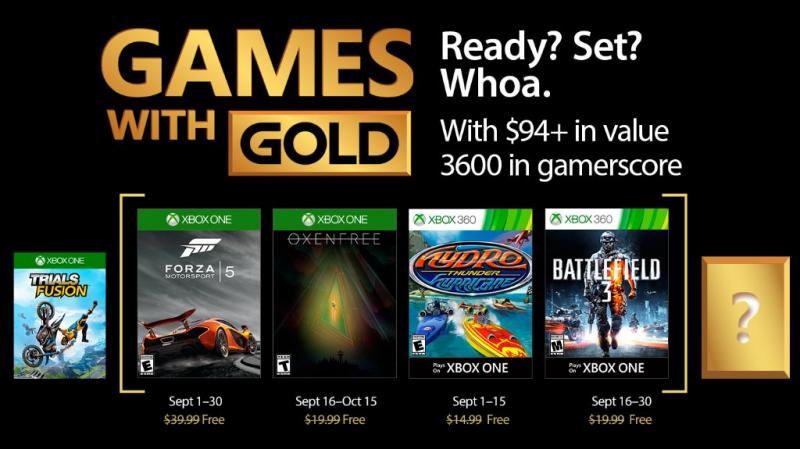 Games with Gold september 2017