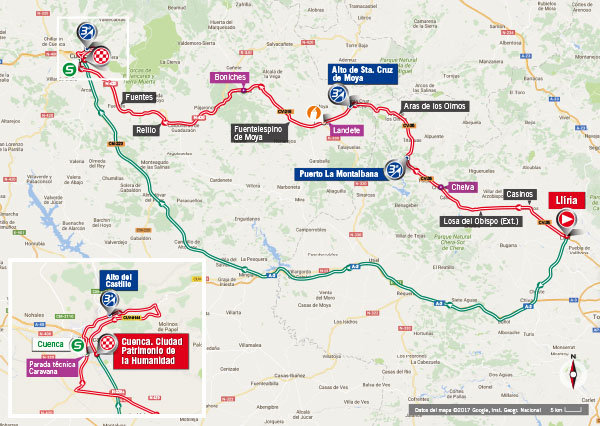 De route van vandaag (Bron: Letour.fr) De route van vandaag (Bron: Letour.fr)