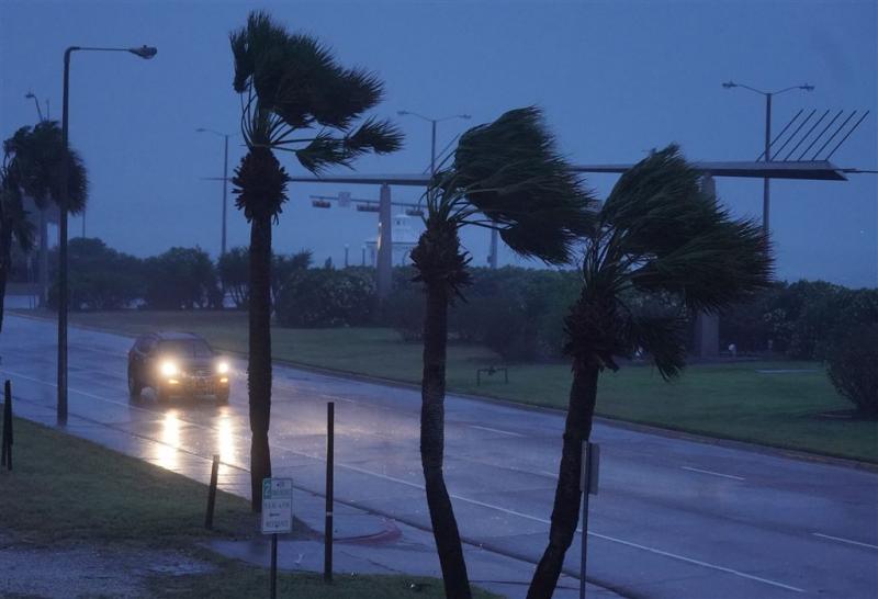 Orkaan Harvey aan land in Texas