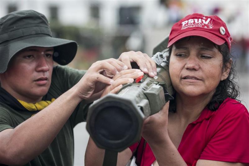 Militair vertoon Venezuela tegen de VS