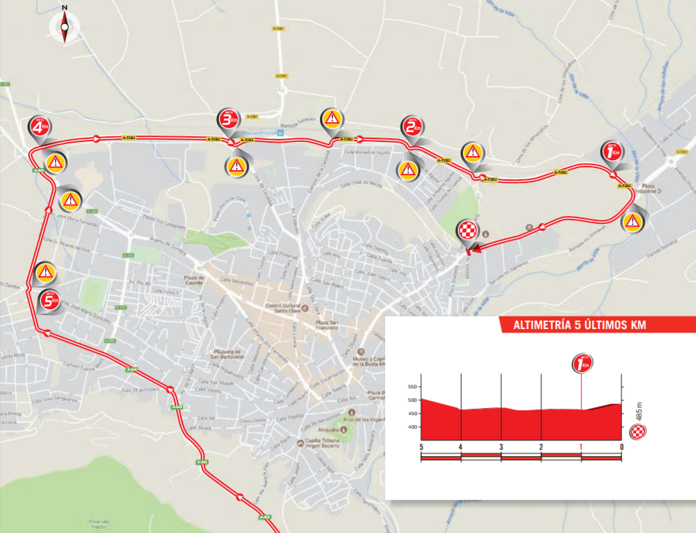 De slotkilometers van vandaag (Bron: Letour.fr)