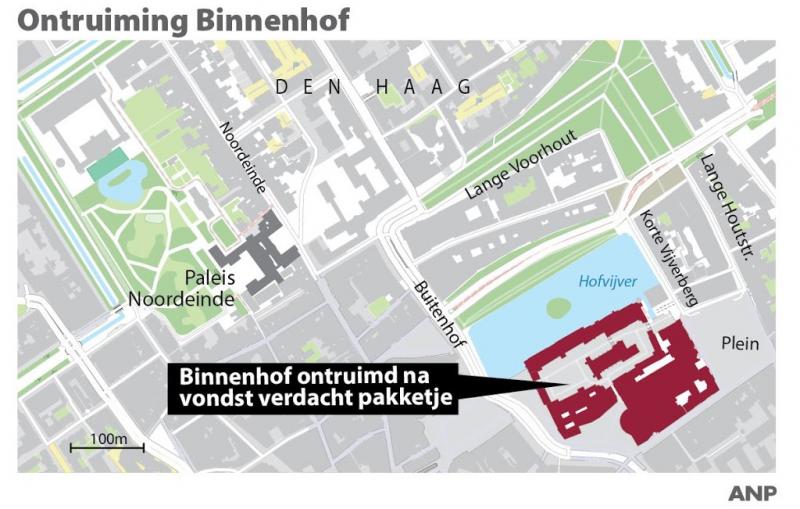 Binnenhof vrijgegeven na verdacht pakketje