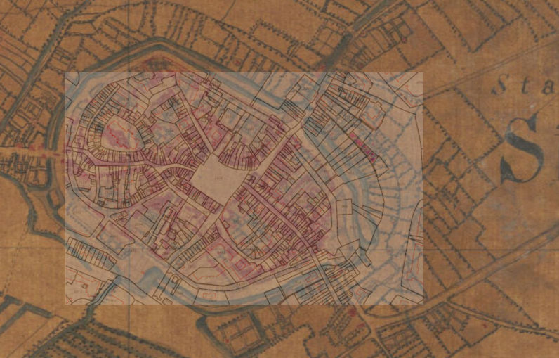 Kadastrale gegevens Historische Tuinen Sittard-Geleen (huidige kadasterkaart over Tranchot 1805 van de gemeente)