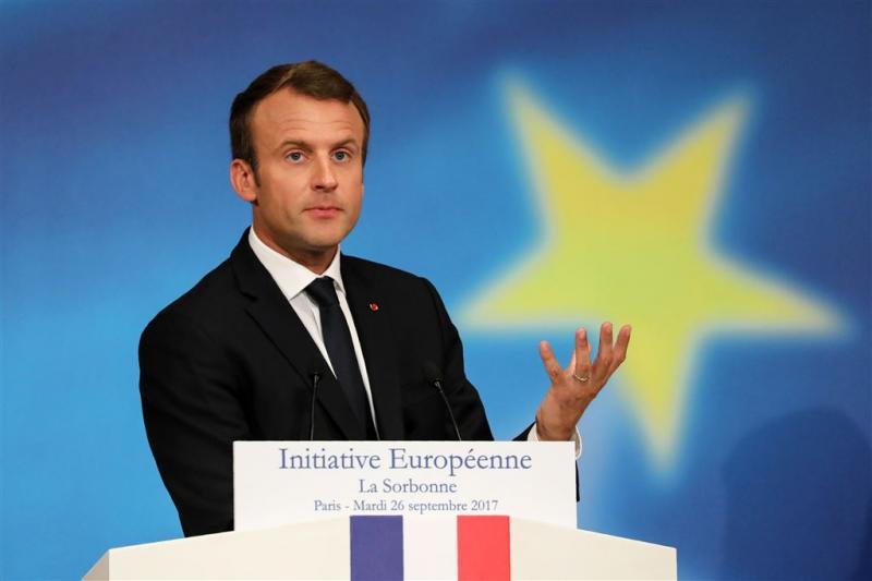 Macron pleit voor Europees interventiemacht