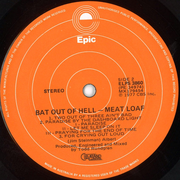 Meat Loaf - Bat Out Of Hell B