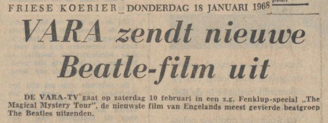 Uit de Friese Koerier van 18 januari 1968