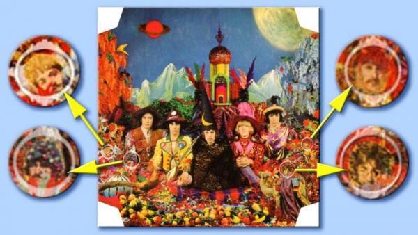 The Beatles op de hoes van Their Satanic Majesties Request